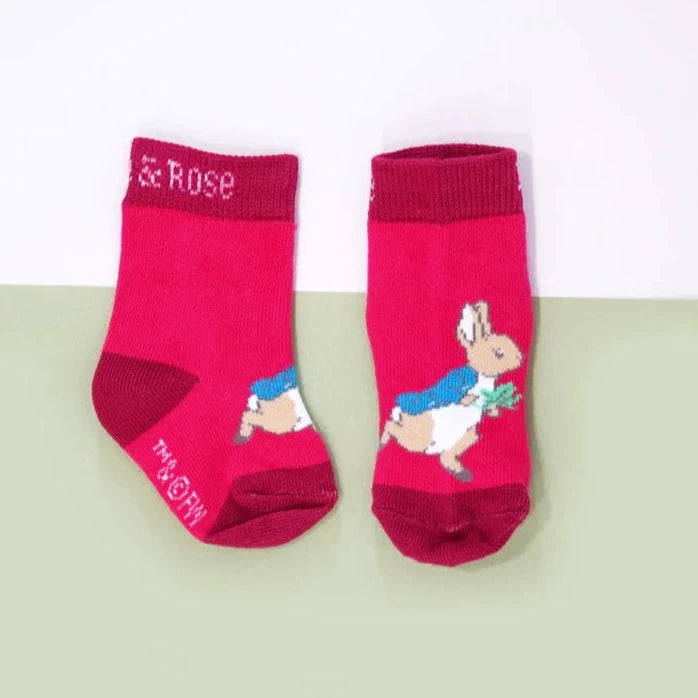 peter rabbit pink socks