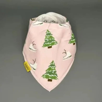girls christmas tree and skate bib