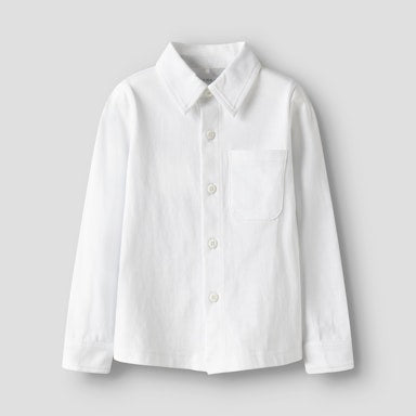 white shirt on a grey background
