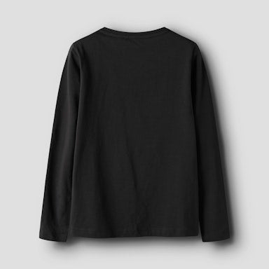 Black long-sleeve shirt on a light  background