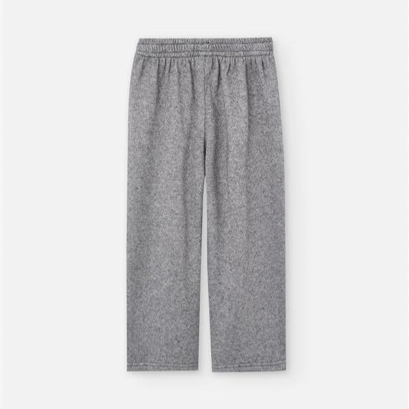 Grey sweat pants on a white background