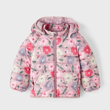 girls jacket with big flowers pattern