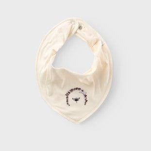 babybib with hedgehog design