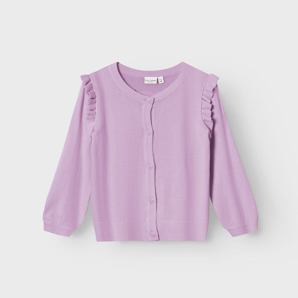 long sleeve mauve knit cardigan